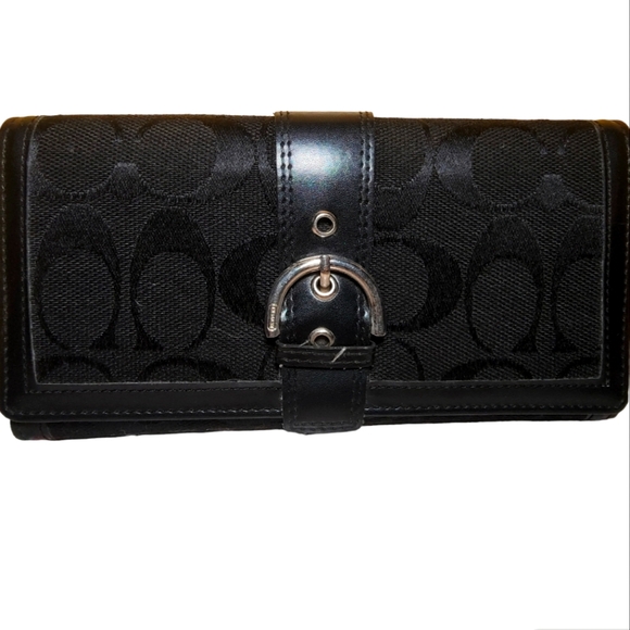Coach Campbell Buckle Trifold Wallet - Picture 1 of 9